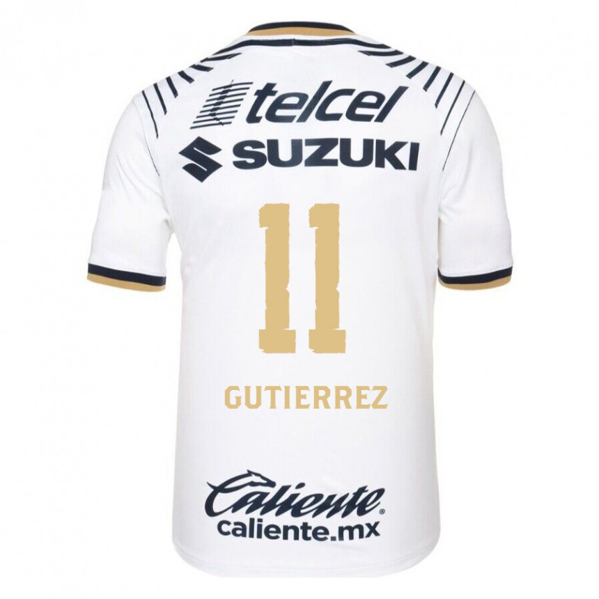 Damen Carlos Gutierrez #11 Weißes Denim Heimtrikot Trikot 2022/23 T-shirt Belgien