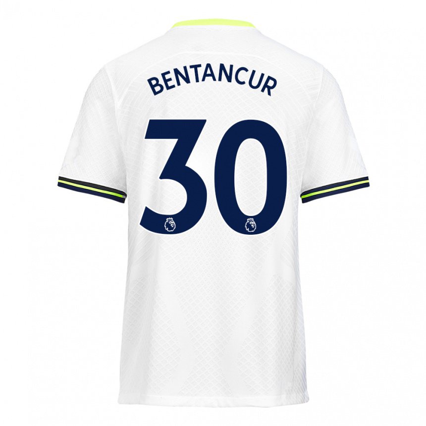 Femme Maillot Rodrigo Bentancur #30 Blanc Vert Tenues Domicile 2022/23 T-shirt Belgique