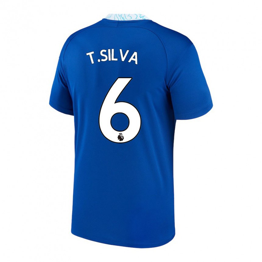 Femme Maillot Thiago Silva #6 Bleu Foncé Tenues Domicile 2022/23 T-shirt Belgique