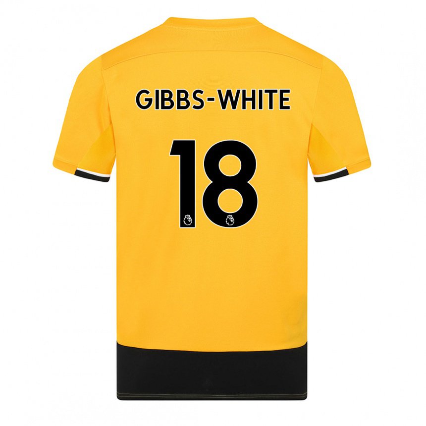 Damen Morgan Gibbs-white #18 Gelb Schwarz Heimtrikot Trikot 2022/23 T-shirt Belgien