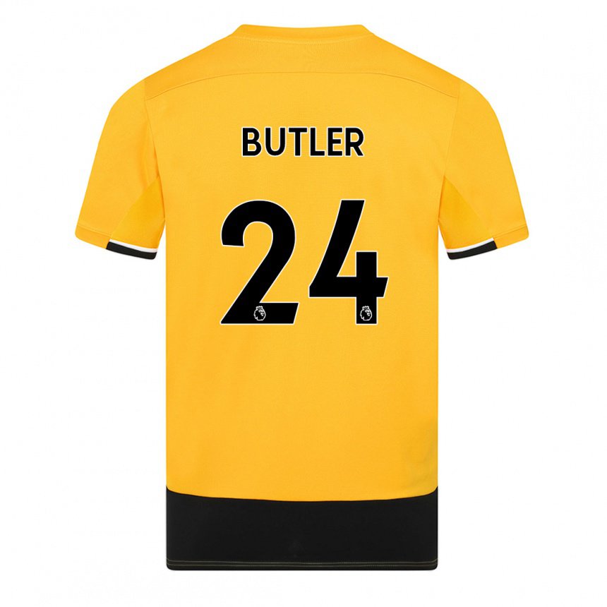 Damen Elli Butler #24 Gelb Schwarz Heimtrikot Trikot 2022/23 T-shirt Belgien