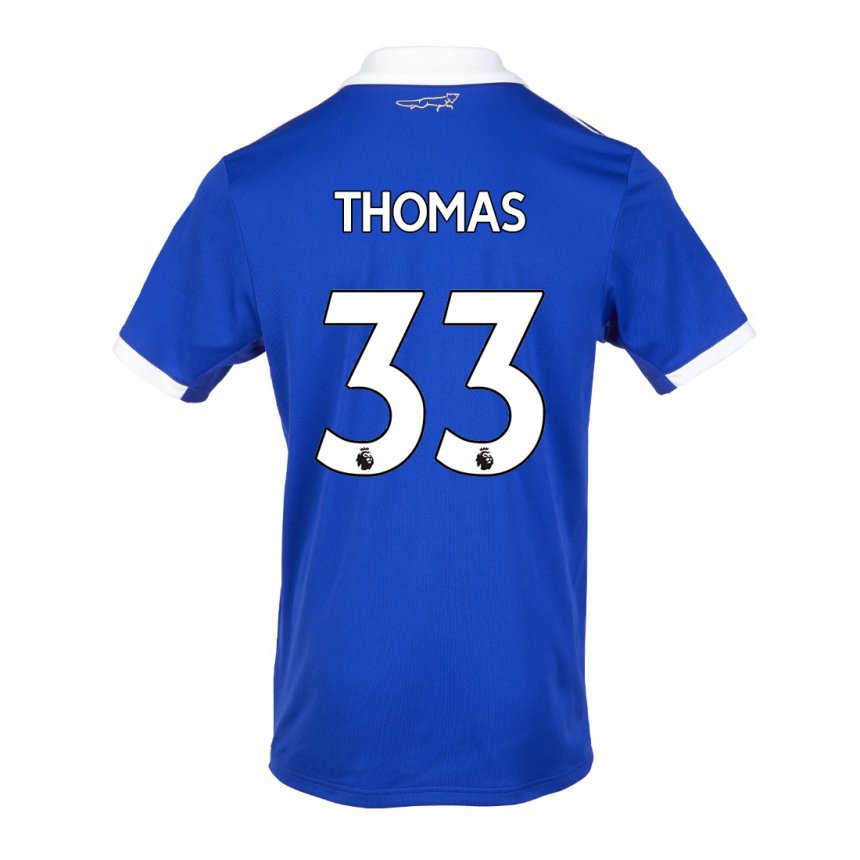 Damen Luke Thomas #33 Blau Weiss Heimtrikot Trikot 2022/23 T-shirt Belgien