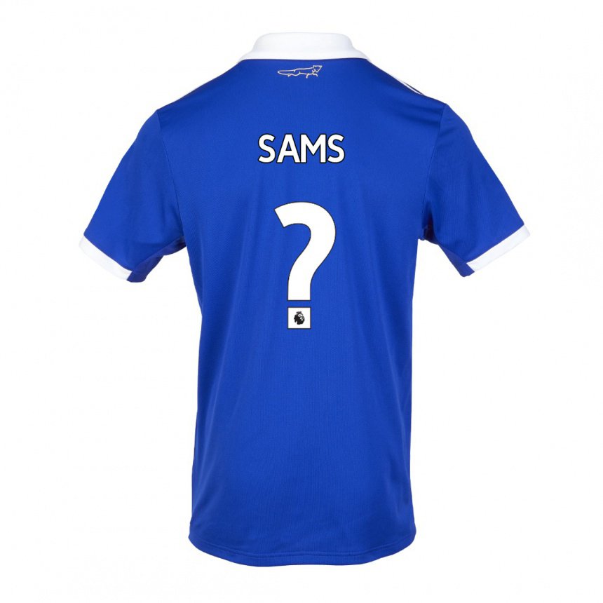 Damen Tom Sams #0 Blau Weiss Heimtrikot Trikot 2022/23 T-shirt Belgien