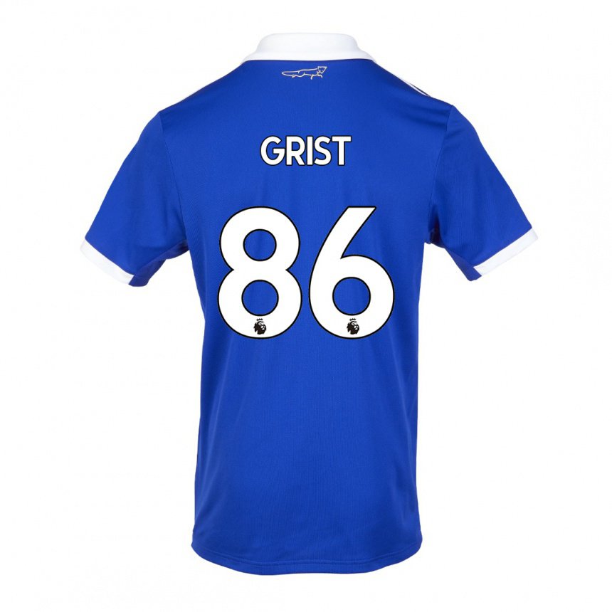 Damen Ben Grist #86 Blau Weiss Heimtrikot Trikot 2022/23 T-shirt Belgien