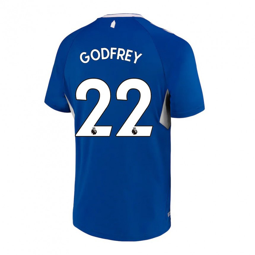 Damen Ben Godfrey #22 Dunkelblau Weiß Heimtrikot Trikot 2022/23 T-shirt Belgien