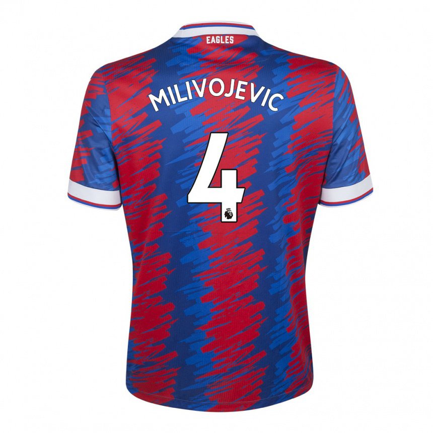 Damen Luka Milivojevic #4 Rot Blau Heimtrikot Trikot 2022/23 T-shirt Belgien