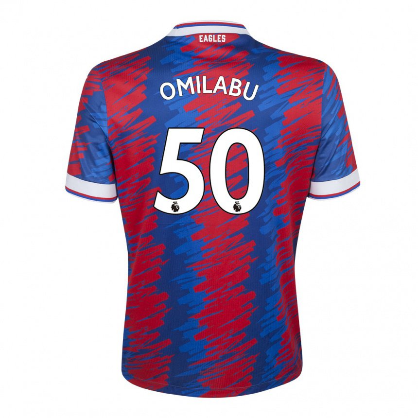 Damen David Omilabu #50 Rot Blau Heimtrikot Trikot 2022/23 T-shirt Belgien