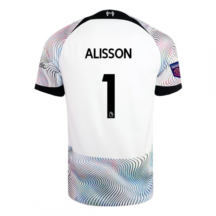 Femme Maillot Alisson #1 Blanc Coloré Tenues Extérieur 2022/23 T-shirt Belgique