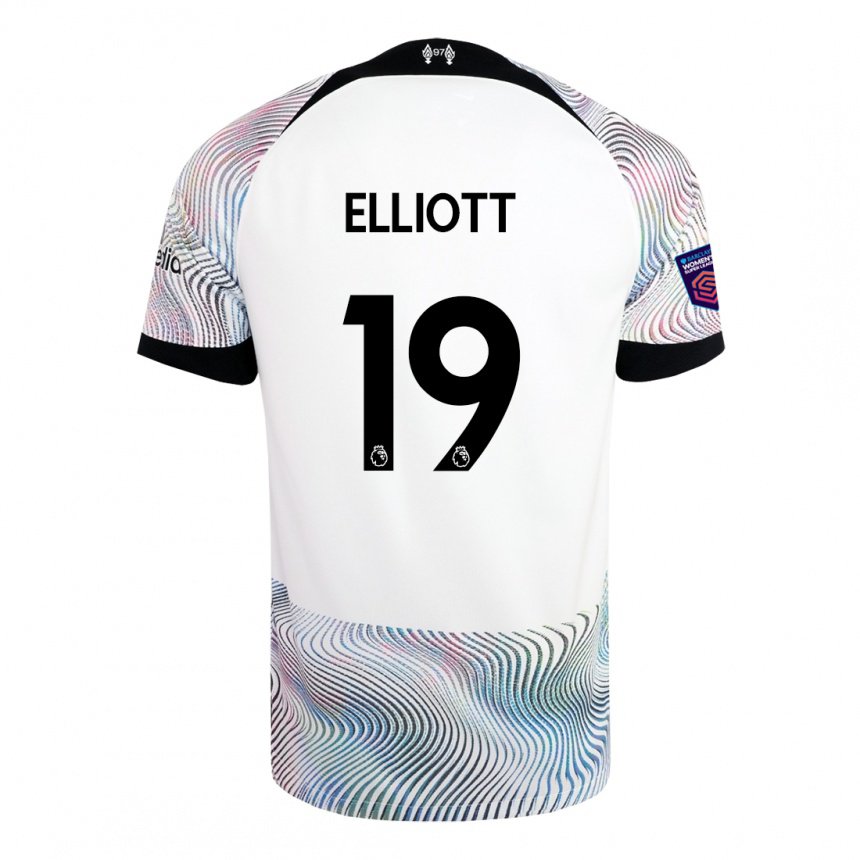 Femme Maillot Harvey Elliott #19 Blanc Coloré Tenues Extérieur 2022/23 T-shirt Belgique