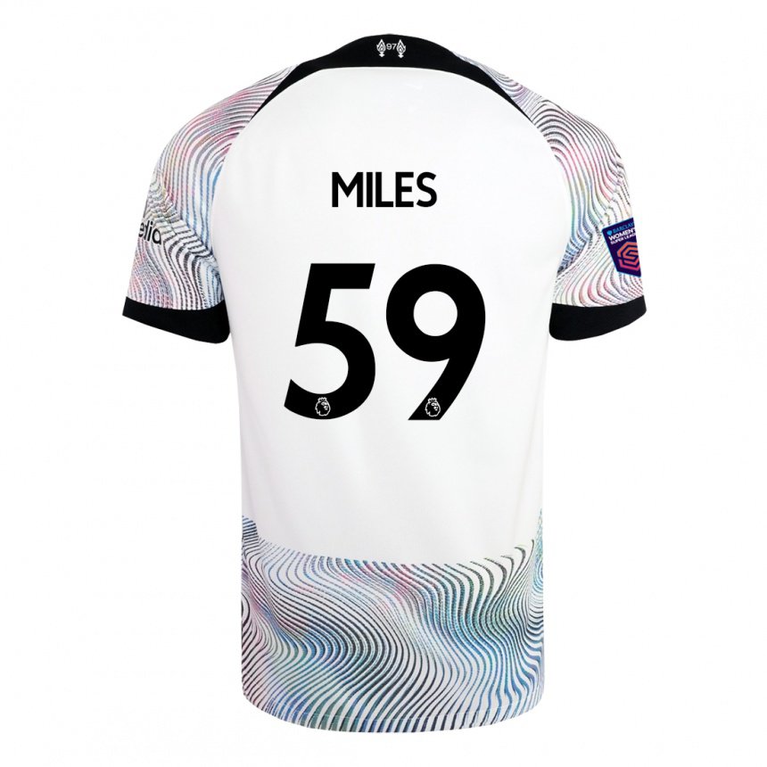 Damen Terence Miles #59 Weiß Bunt Auswärtstrikot Trikot 2022/23 T-shirt Belgien