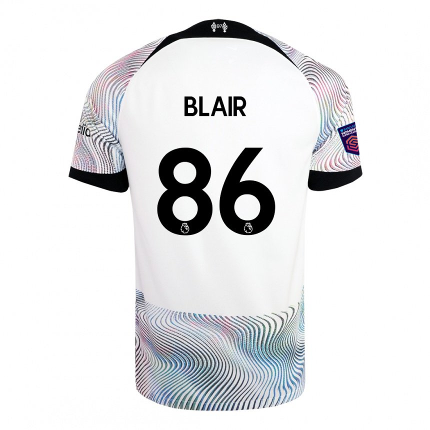 Damen Harvey Blair #86 Weiß Bunt Auswärtstrikot Trikot 2022/23 T-shirt Belgien