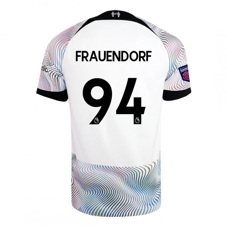 Damen Melkamu Frauendorf #94 Weiß Bunt Auswärtstrikot Trikot 2022/23 T-shirt Belgien