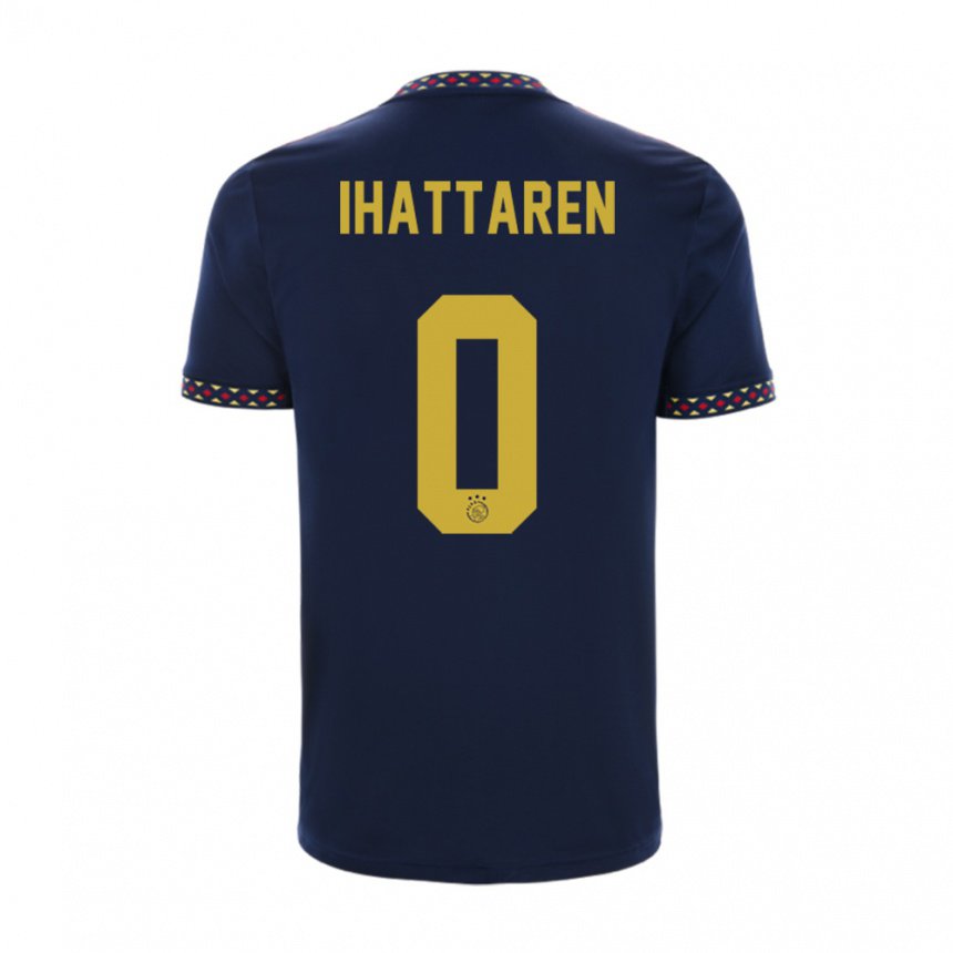 Damen Mohamed Ihattaren #0 Dunkelblau Auswärtstrikot Trikot 2022/23 T-shirt Belgien