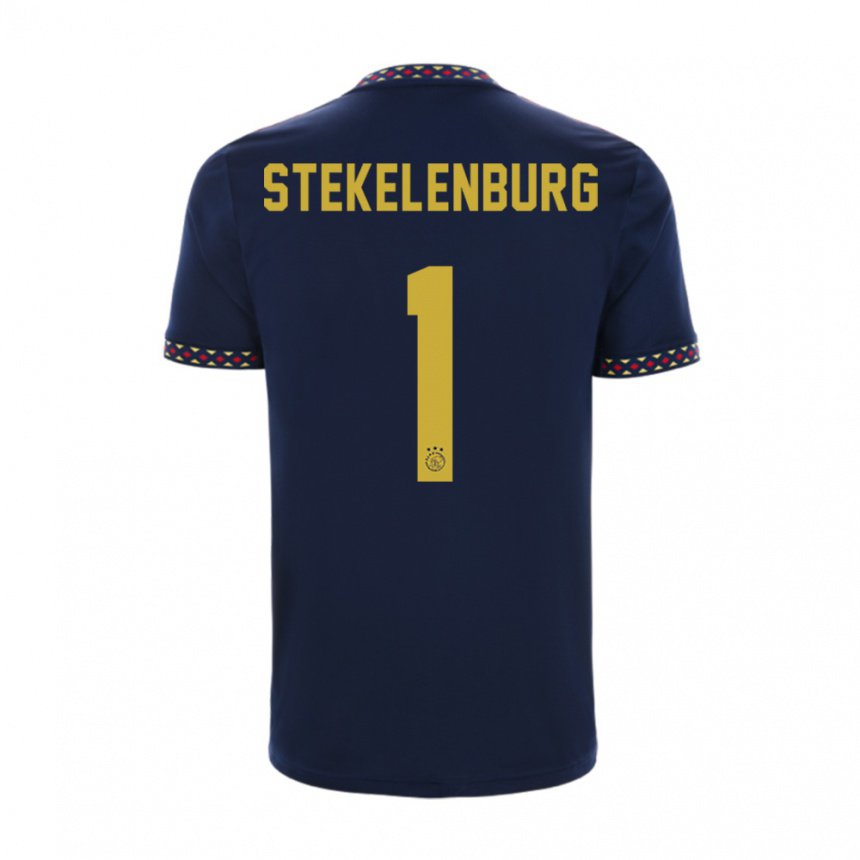 Femme Maillot Maarten Stekelenburg #1 Bleu Foncé Tenues Extérieur 2022/23 T-shirt Belgique