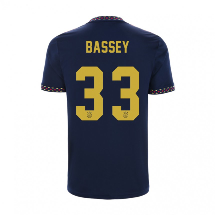 Damen Calvin Bassey #33 Dunkelblau Auswärtstrikot Trikot 2022/23 T-shirt Belgien