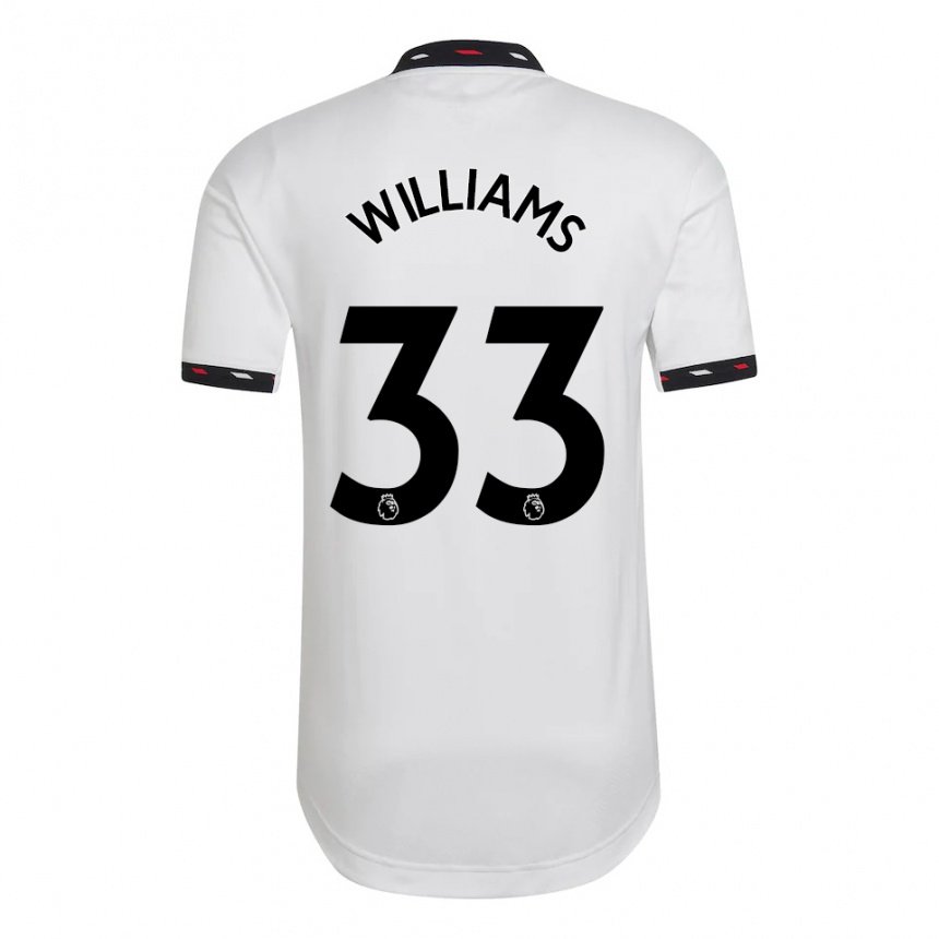 Femme Maillot Brandon Williams #33 Blanc Tenues Extérieur 2022/23 T-shirt Belgique