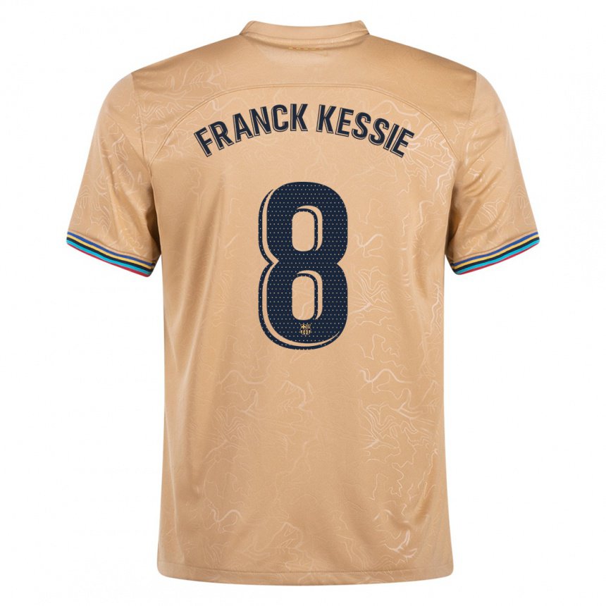 Damen Franck Kessie #8 Gold Auswärtstrikot Trikot 2022/23 T-shirt Belgien