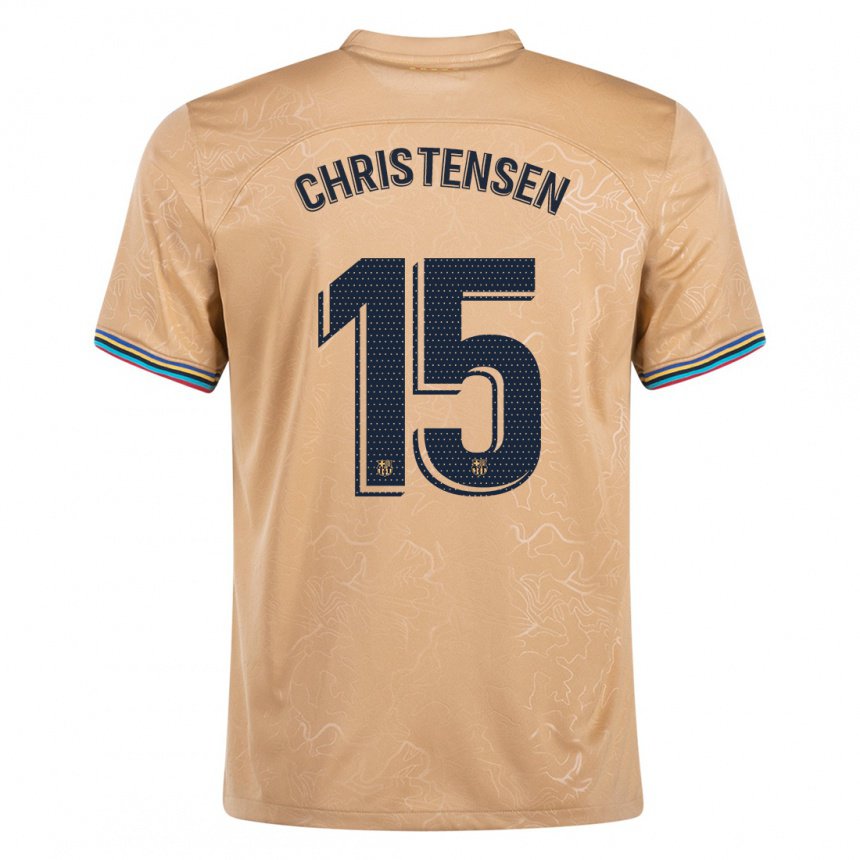 Femme Maillot Andreas Christensen #15 Or Tenues Extérieur 2022/23 T-shirt Belgique