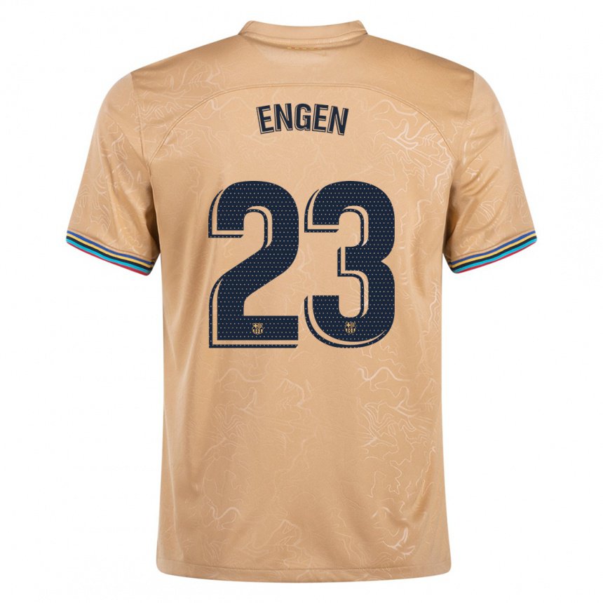 Damen Ingrid Engen #23 Gold Auswärtstrikot Trikot 2022/23 T-shirt Belgien