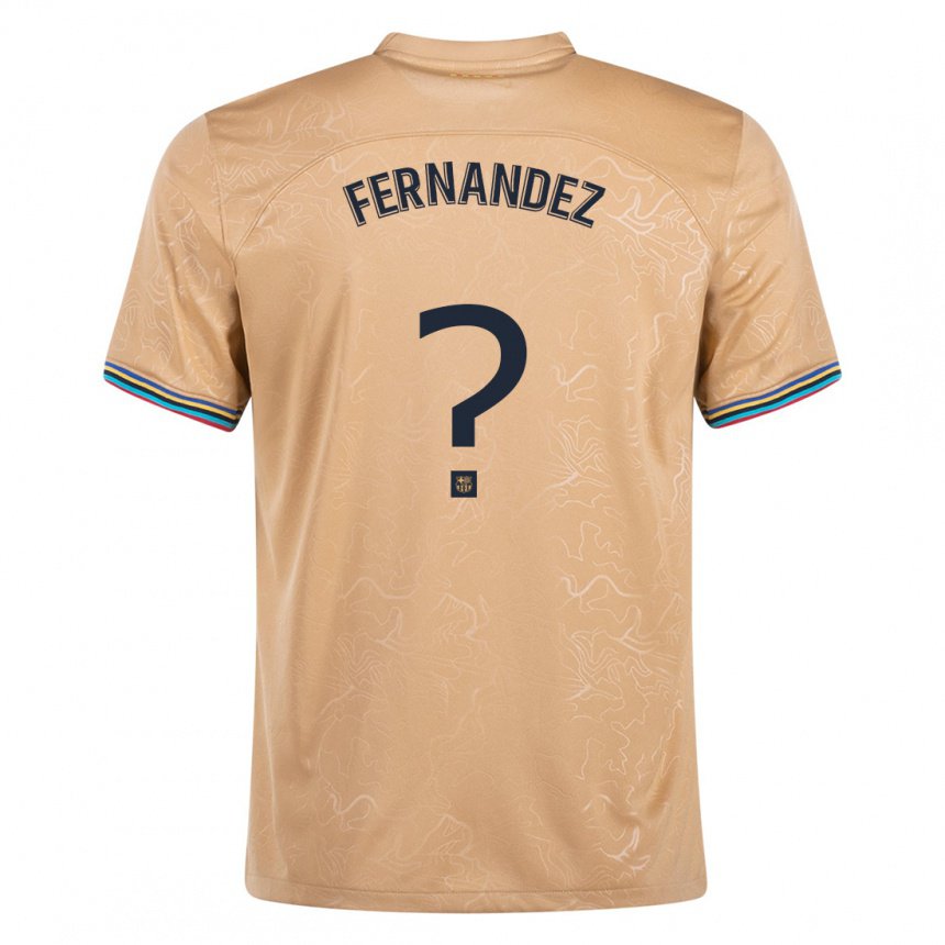 Damen Pelayo Fernandez #0 Gold Auswärtstrikot Trikot 2022/23 T-shirt Belgien
