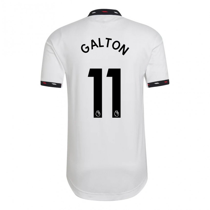 Femme Maillot Leah Galton #11 Blanc Tenues Extérieur 2022/23 T-shirt Belgique