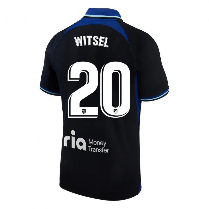Damen Axel Witsel #20 Schwarz Weiß Blau Auswärtstrikot Trikot 2022/23 T-shirt Belgien