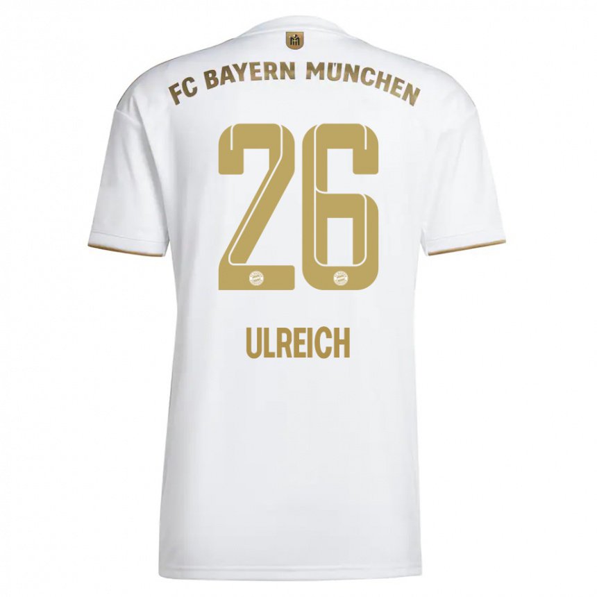 Femme Maillot Sven Ulreich #26 Blanc Or Tenues Extérieur 2022/23 T-shirt Belgique