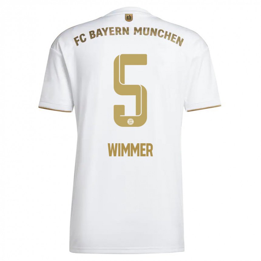 Damen Benedikt Wimmer #5 Weißes Gold Auswärtstrikot Trikot 2022/23 T-shirt Belgien