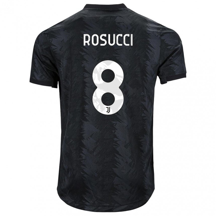 Damen Martina Rosucci #8 Dunkles Schwarz Auswärtstrikot Trikot 2022/23 T-shirt Belgien