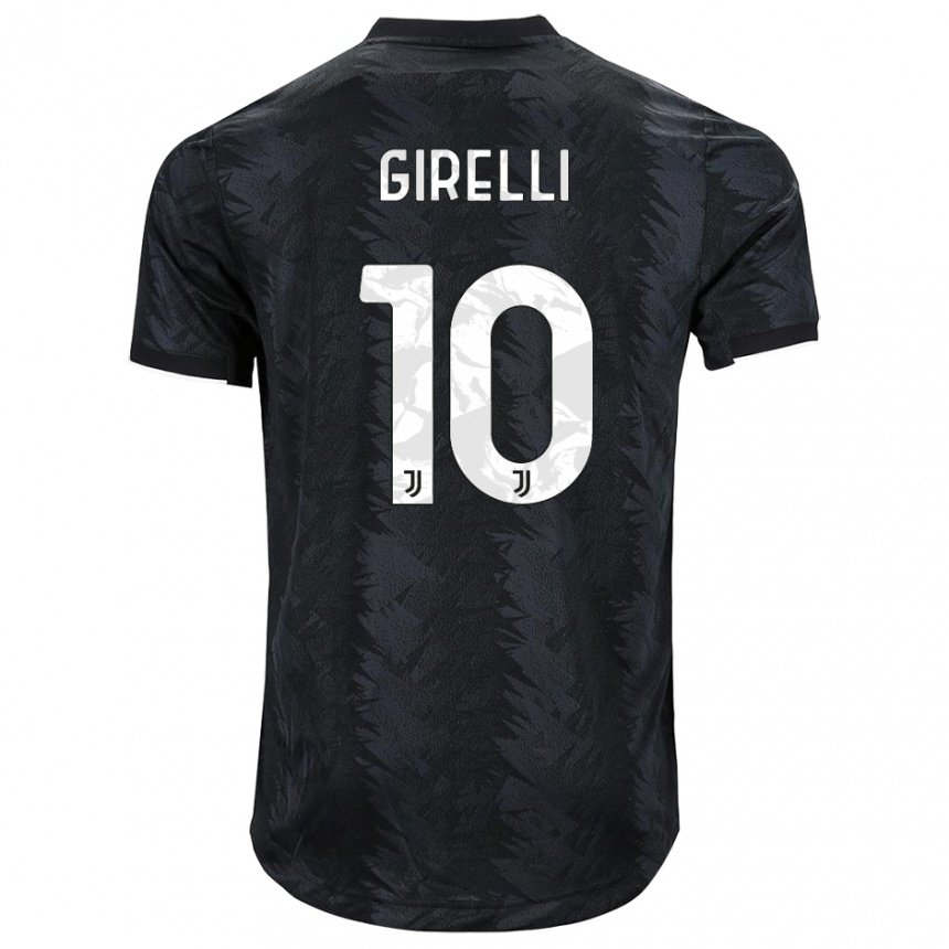 Damen Cristiana Girelli #10 Dunkles Schwarz Auswärtstrikot Trikot 2022/23 T-shirt Belgien