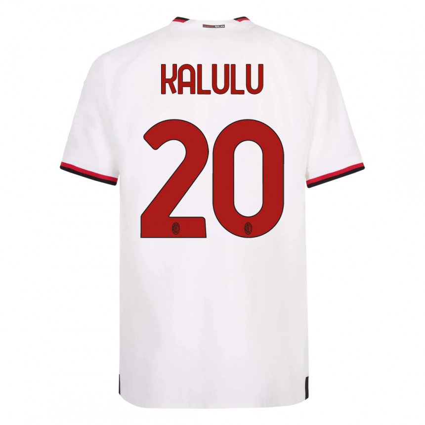 Damen Pierre Kalulu #20 Weiß Rot Auswärtstrikot Trikot 2022/23 T-shirt Belgien