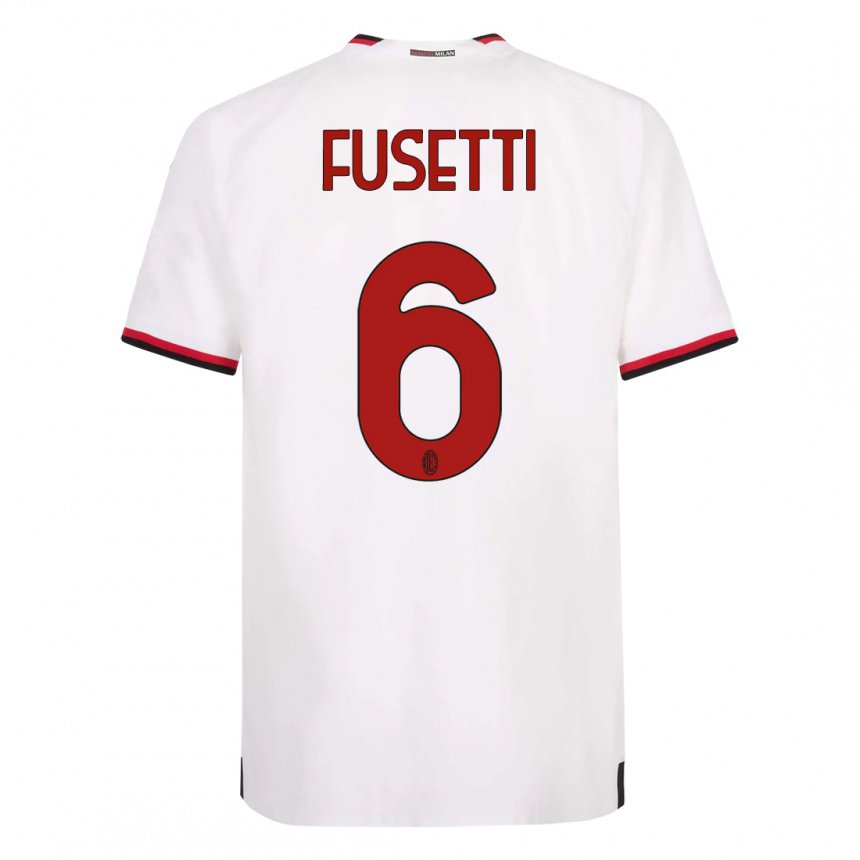 Damen Laura Fusetti #6 Weiß Rot Auswärtstrikot Trikot 2022/23 T-shirt Belgien
