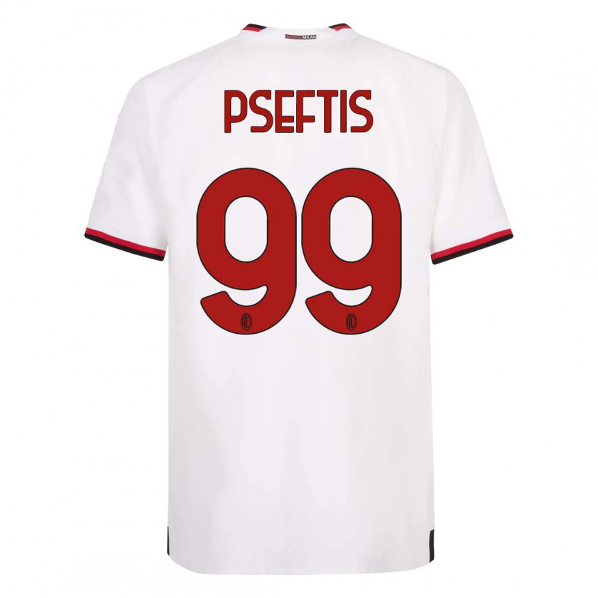 Damen Fotios Pseftis #99 Weiß Rot Auswärtstrikot Trikot 2022/23 T-shirt Belgien