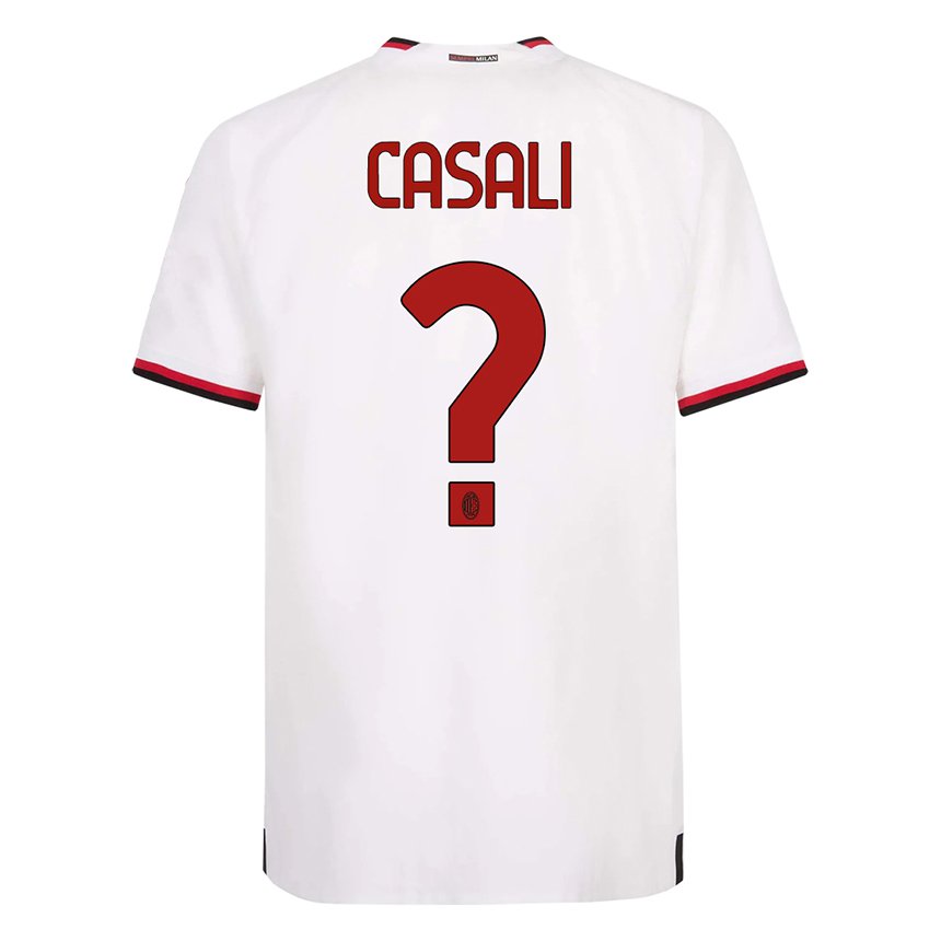 Damen Michele Casali #0 Weiß Rot Auswärtstrikot Trikot 2022/23 T-shirt Belgien