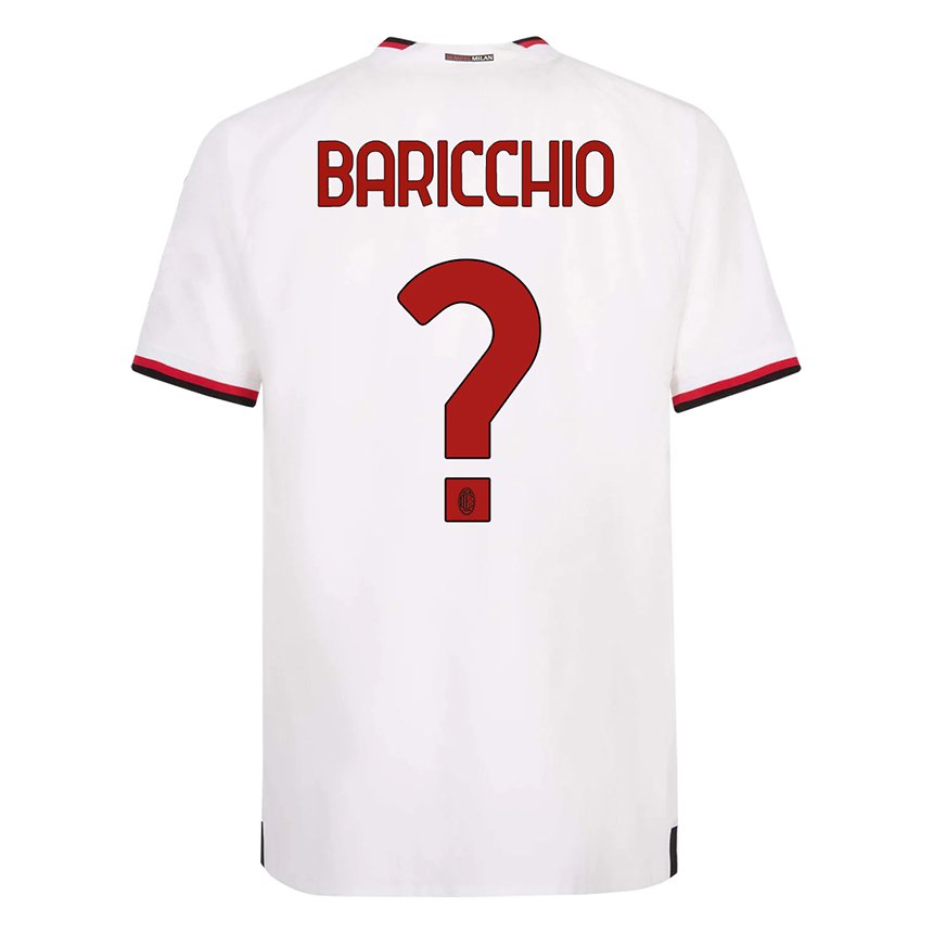 Damen Luca Baricchio #0 Weiß Rot Auswärtstrikot Trikot 2022/23 T-shirt Belgien