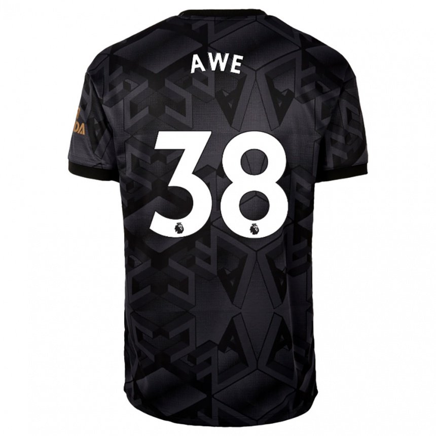 Damen Zach Awe #38 Schwarz Grau Auswärtstrikot Trikot 2022/23 T-shirt Belgien