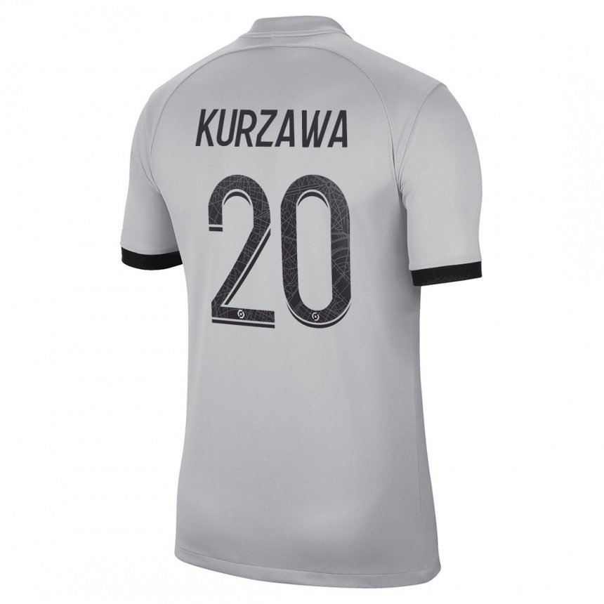 Damen Layvin Kurzawa #20 Grau Auswärtstrikot Trikot 2022/23 T-shirt Belgien