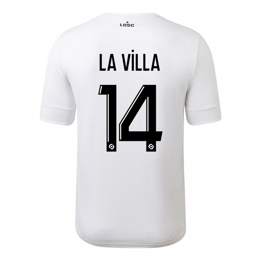 Femme Maillot Caroline La Villa #14 Blanc Cramoisi Tenues Extérieur 2022/23 T-shirt Belgique