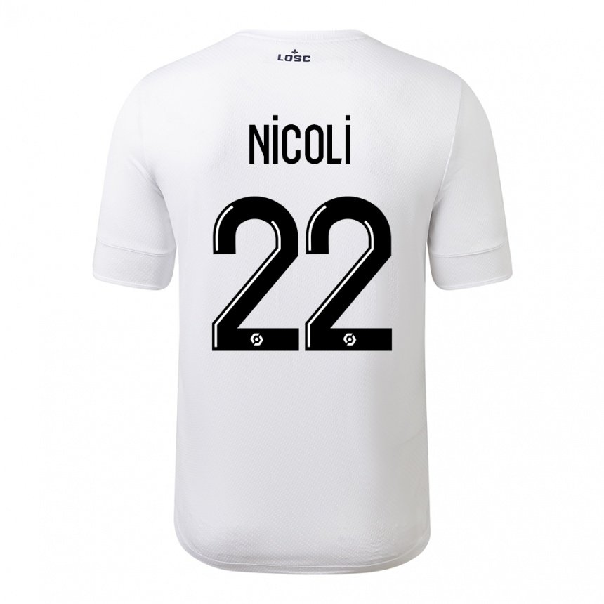 Damen Morgane Nicoli #22 Weiß Purpur Auswärtstrikot Trikot 2022/23 T-shirt Belgien