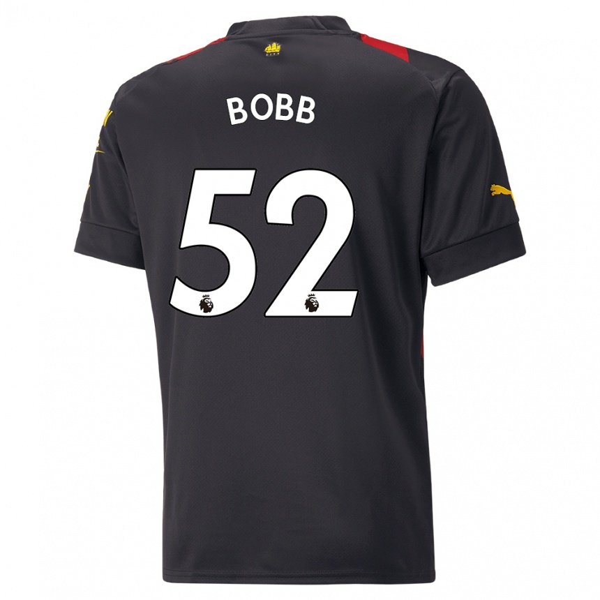 Damen Oscar Bobb #52 Schwarz Rot Auswärtstrikot Trikot 2022/23 T-shirt Belgien