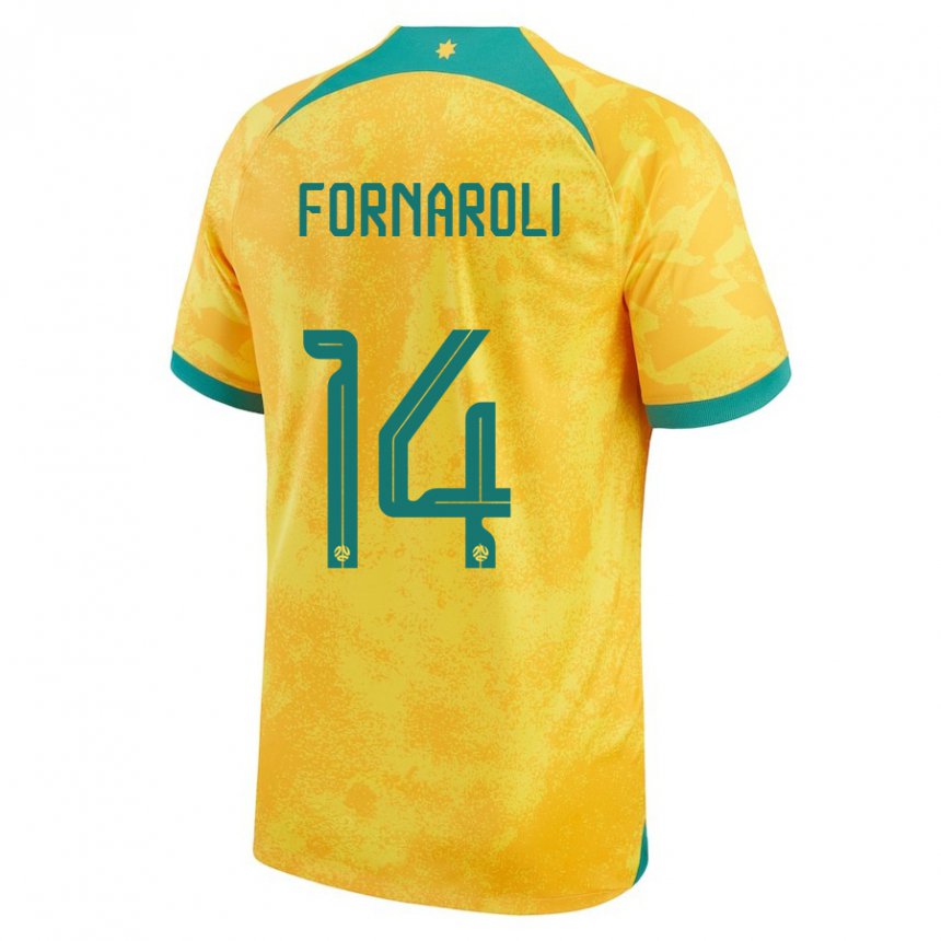 Kinderen Australisch Bruno Fornaroli #14 Gouden Thuisshirt Thuistenue 22-24 T-shirt België