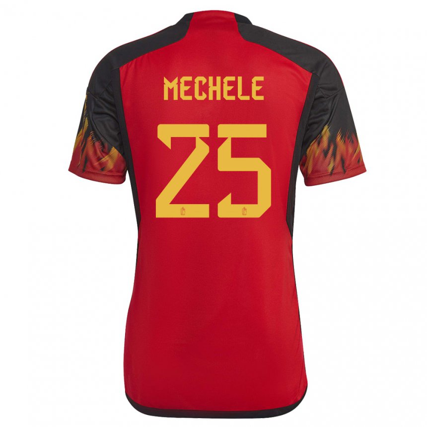 Kinder Belgische Brandon Mechele #25 Rot Heimtrikot Trikot 22-24 T-shirt Belgien