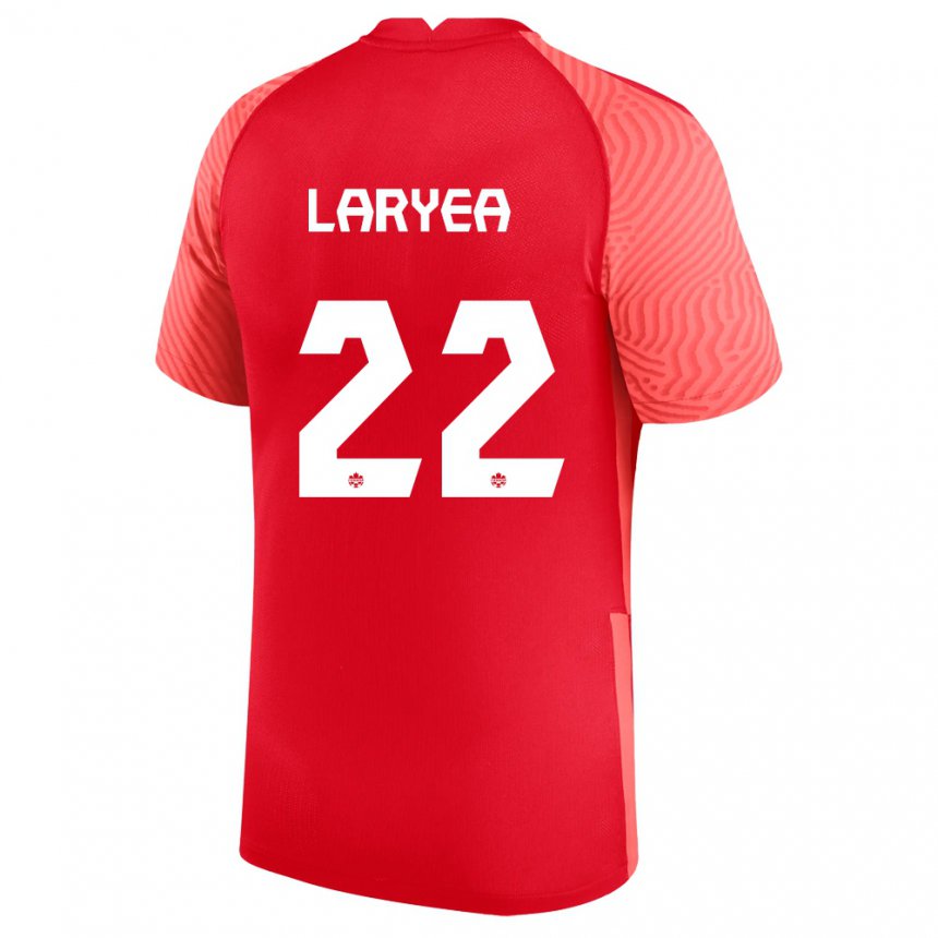 Kinder Kanadische Richie Laryea #22 Rot Heimtrikot Trikot 22-24 T-shirt Belgien