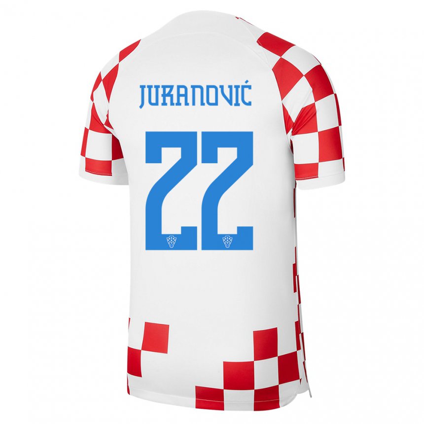Kinder Kroatische Josip Juranovic #22 Rot-weiss Heimtrikot Trikot 22-24 T-shirt Belgien