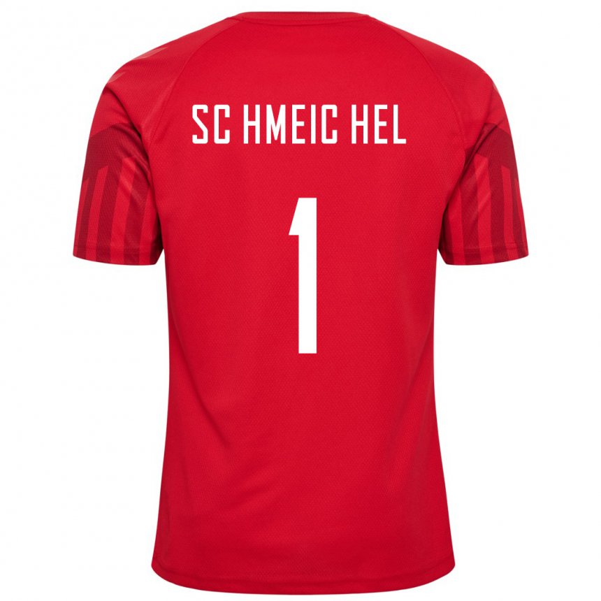 Enfant Maillot Danemark Kasper Schmeichel #1 Rouge Tenues Domicile 22-24 T-shirt Belgique