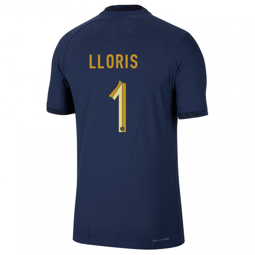 Kinder Französische Hugo Lloris #1 Marineblau Heimtrikot Trikot 22-24 T-shirt Belgien