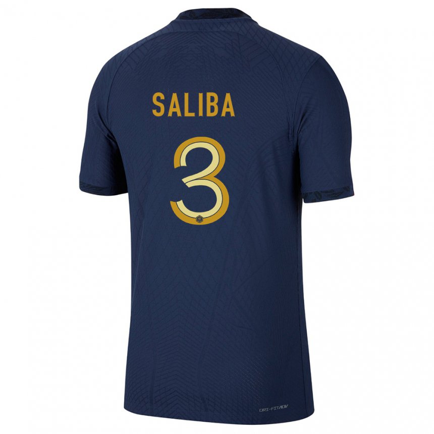 Kinder Französische William Saliba #3 Marineblau Heimtrikot Trikot 22-24 T-shirt Belgien