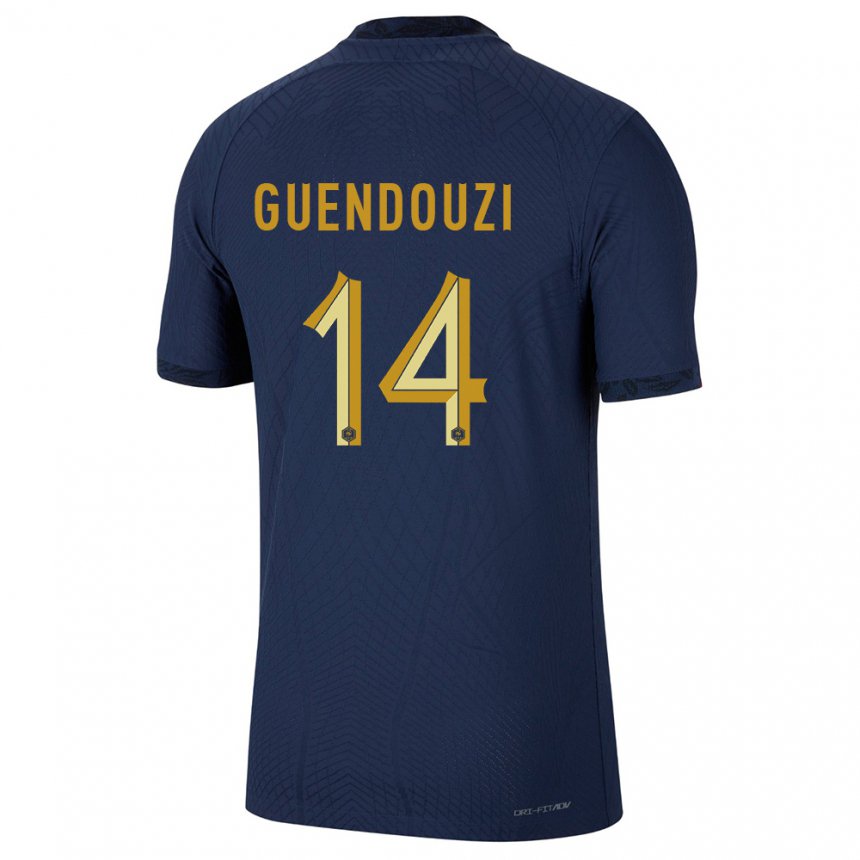 Kinder Französische Matteo Guendouzi #14 Marineblau Heimtrikot Trikot 22-24 T-shirt Belgien