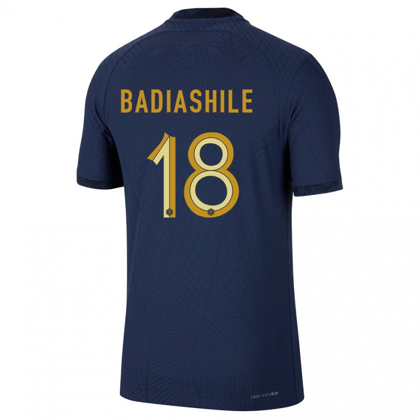 Kinder Französische Benoit Badiashile #18 Marineblau Heimtrikot Trikot 22-24 T-shirt Belgien