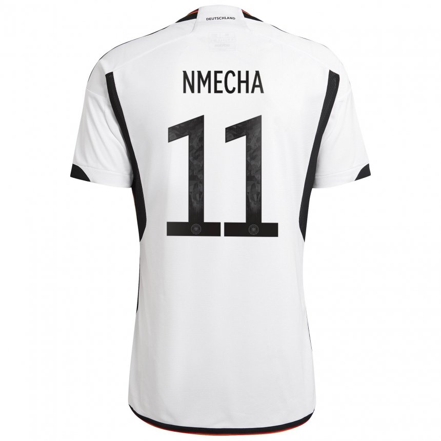 Kinder Deutsche Lukas Nmecha #11 Weiß Schwarz Heimtrikot Trikot 22-24 T-shirt Belgien